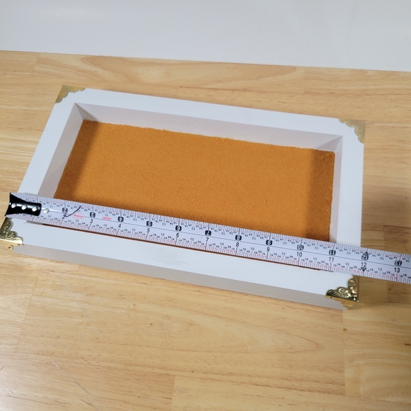 Gamming Dice Tray Real Wood Table Top Games white and gold - Picture 6 of 8